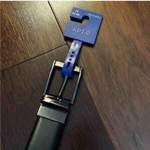 Apt 9 Reversible Black Brown Men’s Belt M 34-36 NEW Bonded Leather
